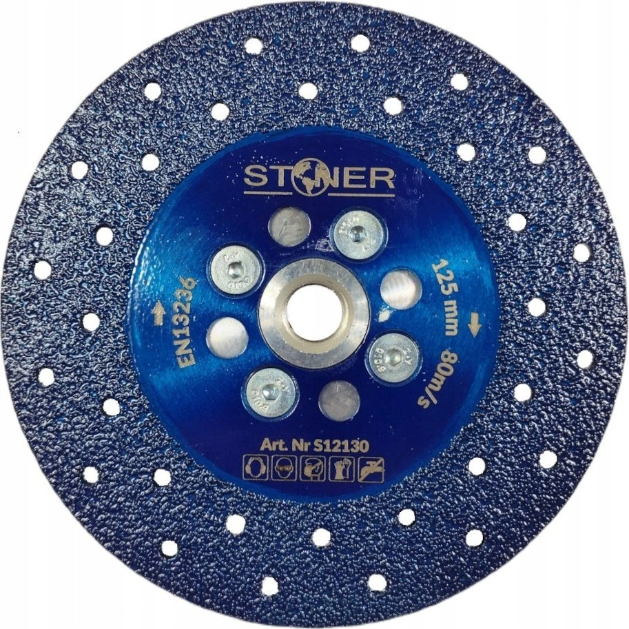SILVER Sidabrinis Sidabrinis DEIMANTINIS ŠLIFAVIMO DISKAS 125mm STONER