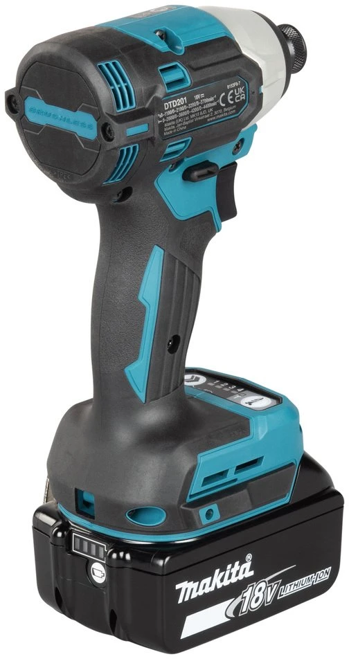 Makita DTD201Z Akumuliatorinis smūginis suktuvas, 18 V,Li-ion 210 Nm, LED, BL-motor, Be akumuliatorių ir kroviklio!