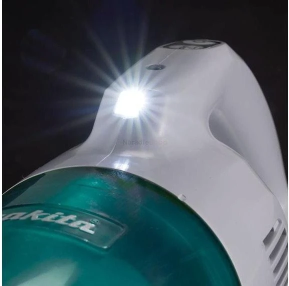 12V max baltas/žalias vertikaliai veikiantis dulkių siurblys, Makita [CL117FDX5] su įmontuota 2.0Ah baterija