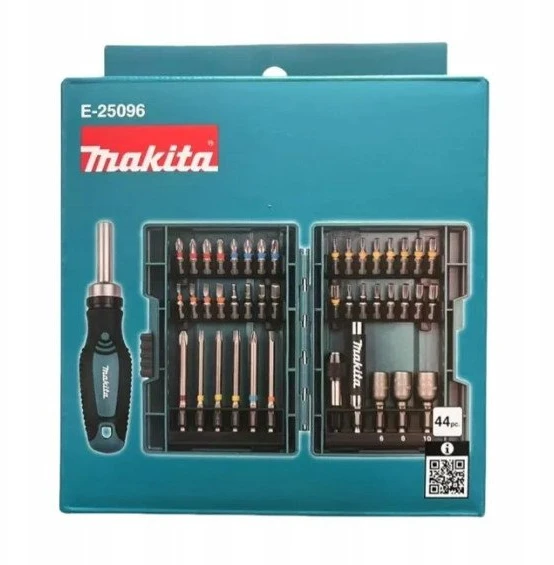 Makita 44 vnt. sukimo antgalių rinkinys su terkšline rankena E-25096