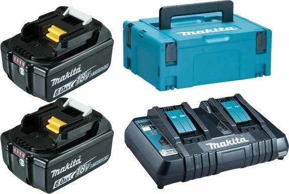 Makita Akumuliatorių ir kroviklio komplektas LXT® 198116-4 18V • BL1860B x2 • DC18RC • LXT®