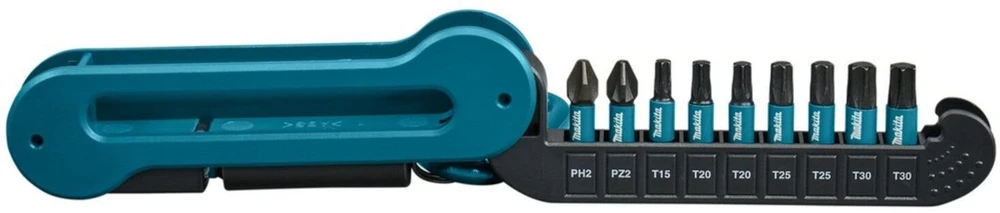 10 dalių sukimo antgalių rinkinys MAKITA Impact Juodas Torsion E-15811