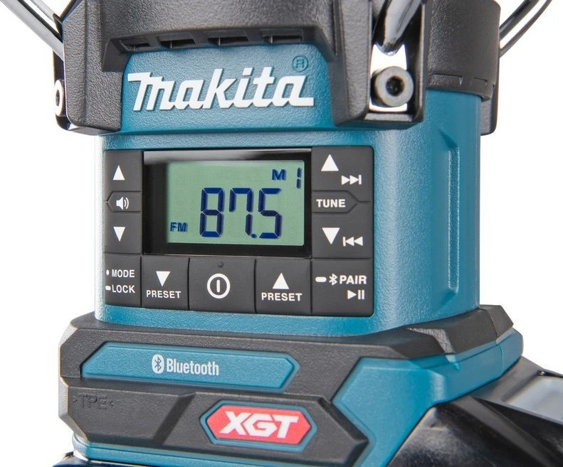 įkraunamas radijo imtuvas su 360' lempa ir žibintuvėliu, 40V max XGT, FM, Makita [MR010GZ] Li-Ion, Bluetooth
