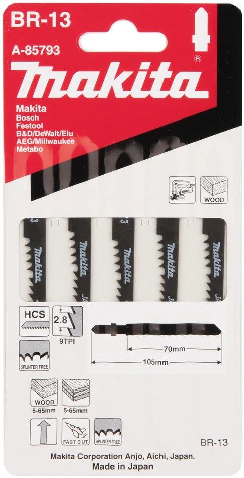Makita Siaurapjūklio pjūkleliai BR-13 64MM 5Vnt. A-85793