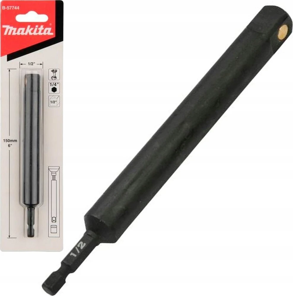 Makita Adapteris 1/4" - 1/2" smūginiams suktuvams 150MM B-57744