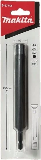 Makita Adapteris 1/4" - 1/2" smūginiams suktuvams 150MM B-57744