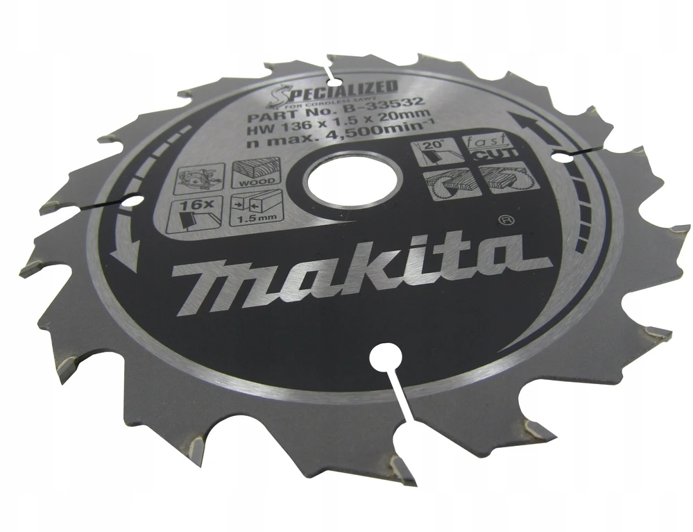 Makita Makita B-33532 SPECIALIZED Saw Blade 136x20x16Z