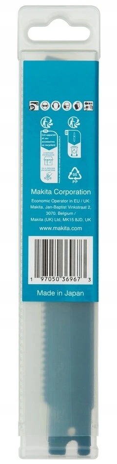 MAKITA PJŪKLELIS SLUOKSNINIAMS PJŪKLAMS BIM 200×1,6mm 8 TPI METALUI, KETUI, NERŪDIJANČIAM PLIENUI /5vnt.