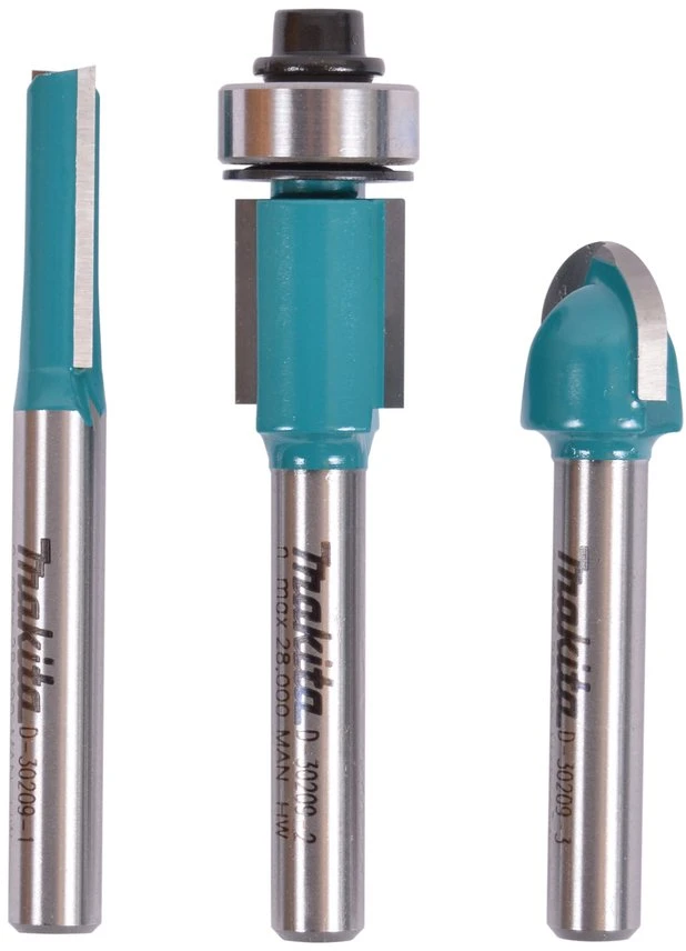 Makita Frezų rinkinys 3Vnt., 6mm cangei D-30209