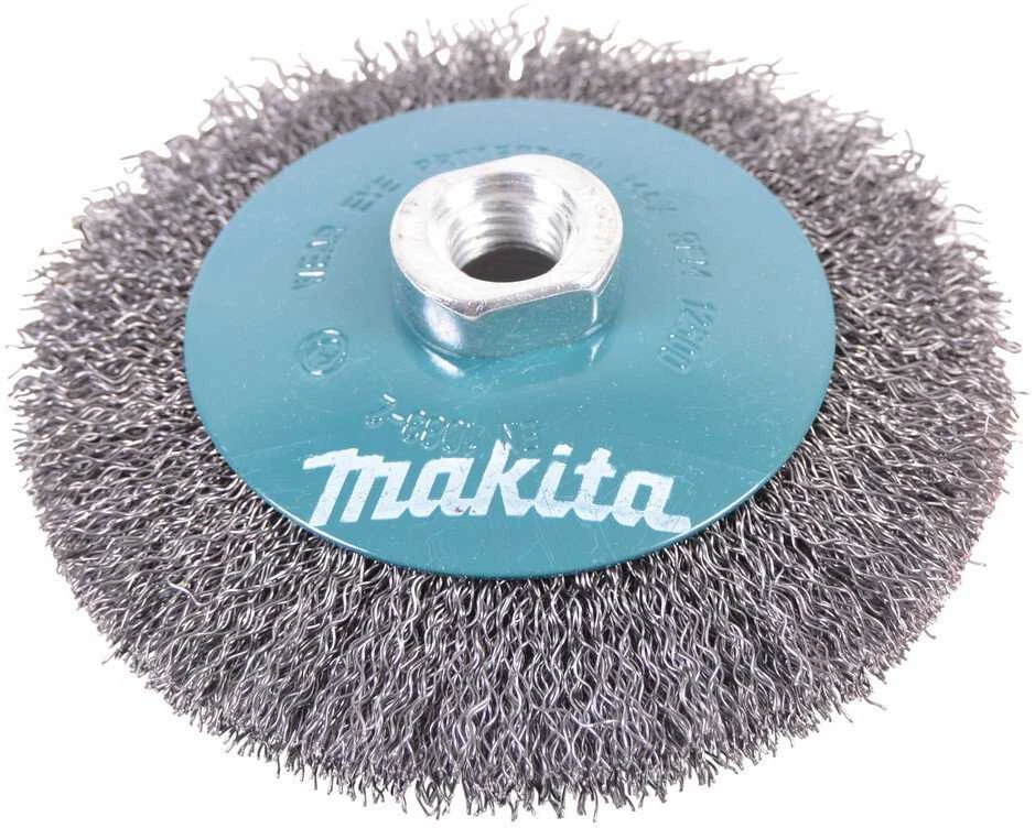 Makita Kūginis šepetys 115mm x M14; "banguotas" 0,3mm, viela 125, 150, 180, 230mm D-39849