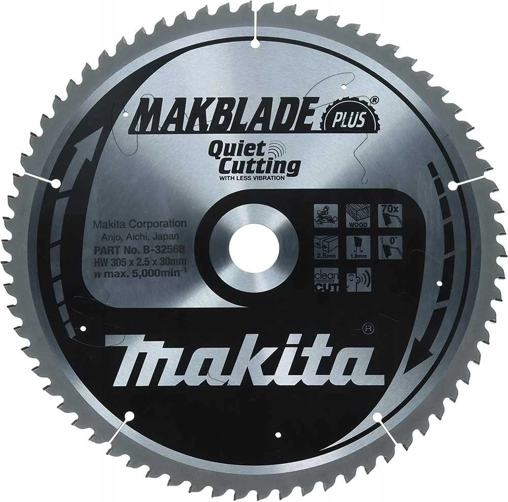 MAKITA diskinis pjūklas 305x30x70z MAKBLADE PLUS WOOD