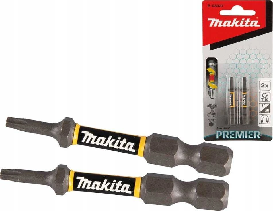 Makita Torsion sukimo antgalis (E-form), T10-50mm, 2vnt. Impact Premier E-03327 T10 • 50 mm • 1/4" • 2 vnt