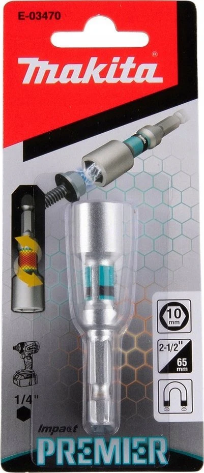 Makita Makita E-03470, Šešiakampis kotas, 25,4 / 4 mm (1 / 4''), Šešiakampis kotas, 1 vnt., 65 mm, 60 mm