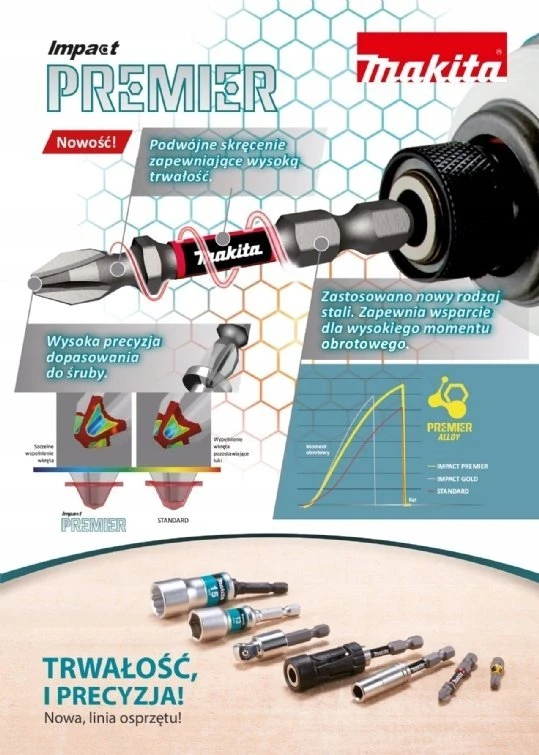 Makita Makita E-03470, Šešiakampis kotas, 25,4 / 4 mm (1 / 4''), Šešiakampis kotas, 1 vnt., 65 mm, 60 mm