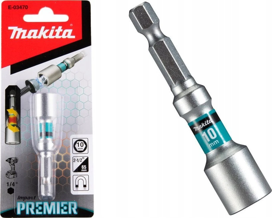 Makita Makita E-03470, Šešiakampis kotas, 25,4 / 4 mm (1 / 4''), Šešiakampis kotas, 1 vnt., 65 mm, 60 mm