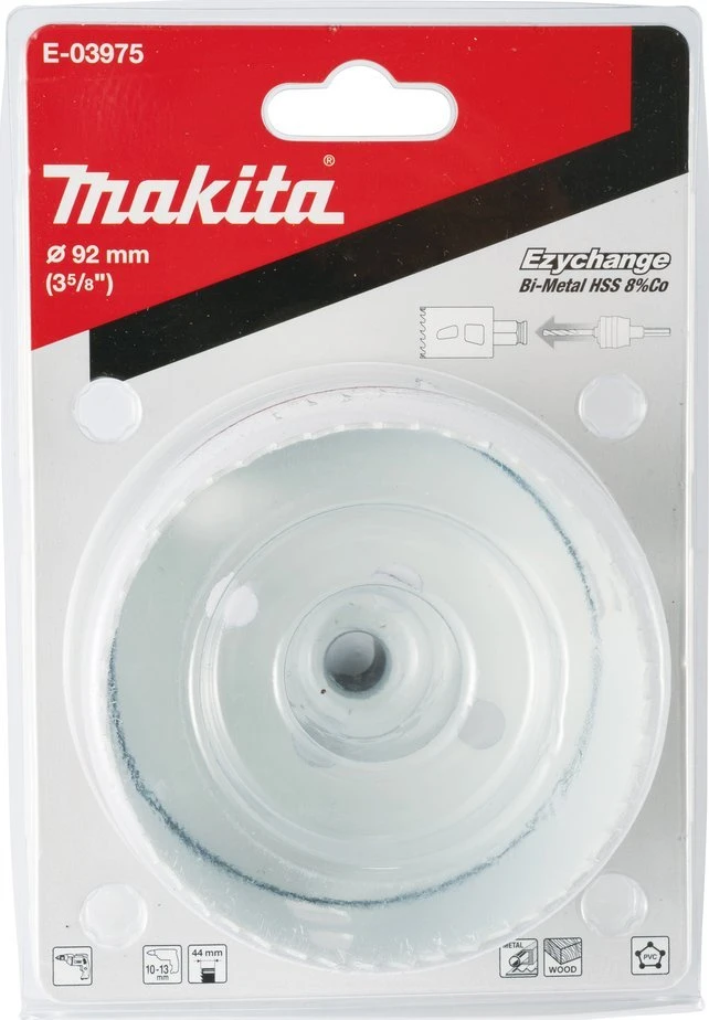 Makita EZYCHANGE Bi-Metal gręžimo karūna 92mm E-03975 BiM • 92 mm • Ezychange