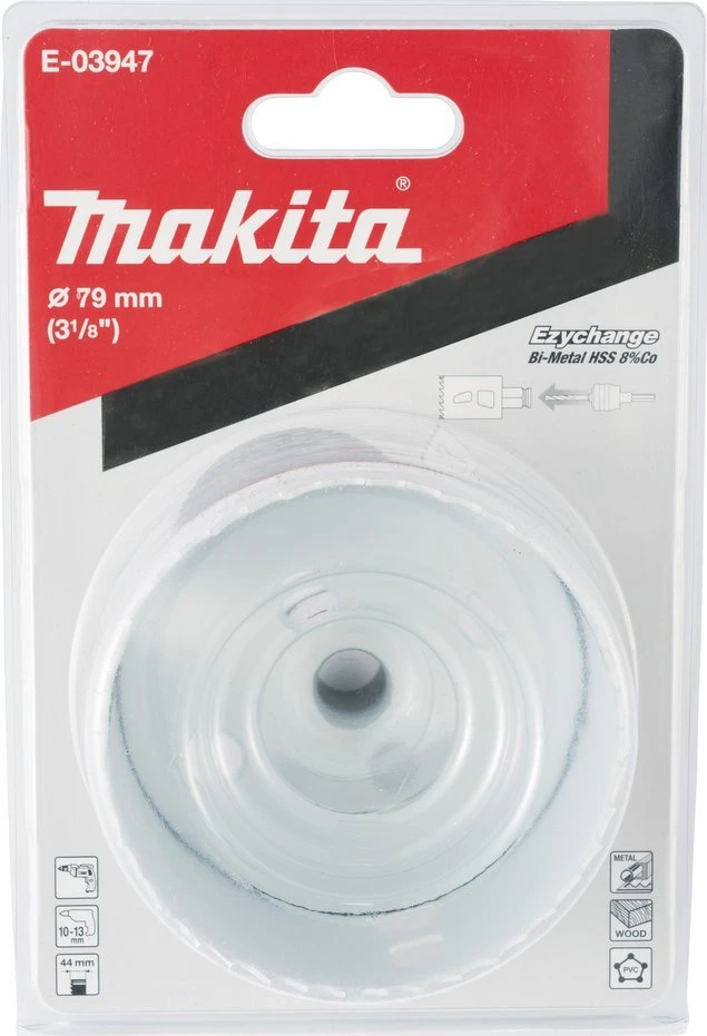 Makita EZYCHANGE Bi-Metal gręžimo karūna 79mm E-03947 BiM • 79 mm • Ezychange