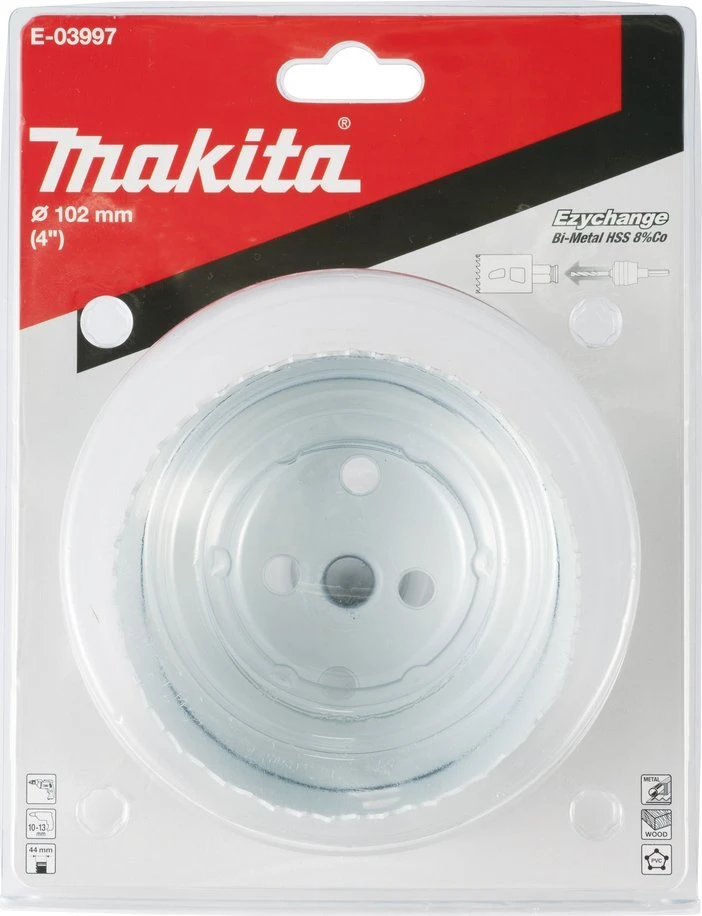 Makita EZYCHANGE Bi-Metal gręžimo karūna 102mm E-03997 BiM • 102 mm • Ezychange