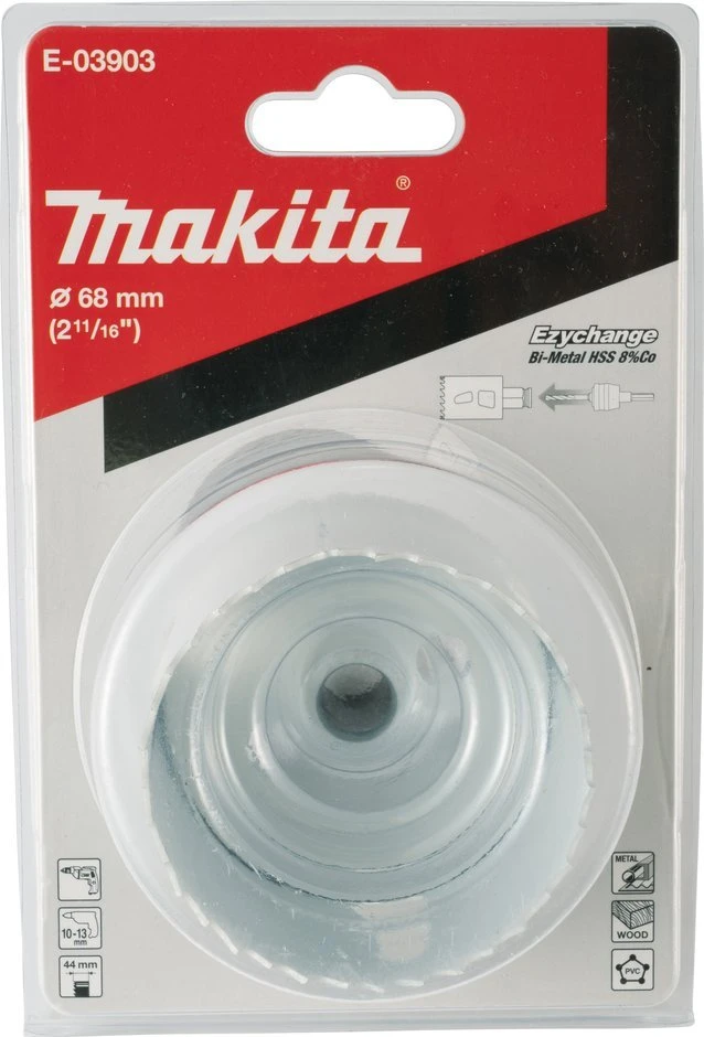 Makita EZYCHANGE Bi-Metal gręžimo karūna 68mm E-03903 BiM • 68 mm • Ezychange