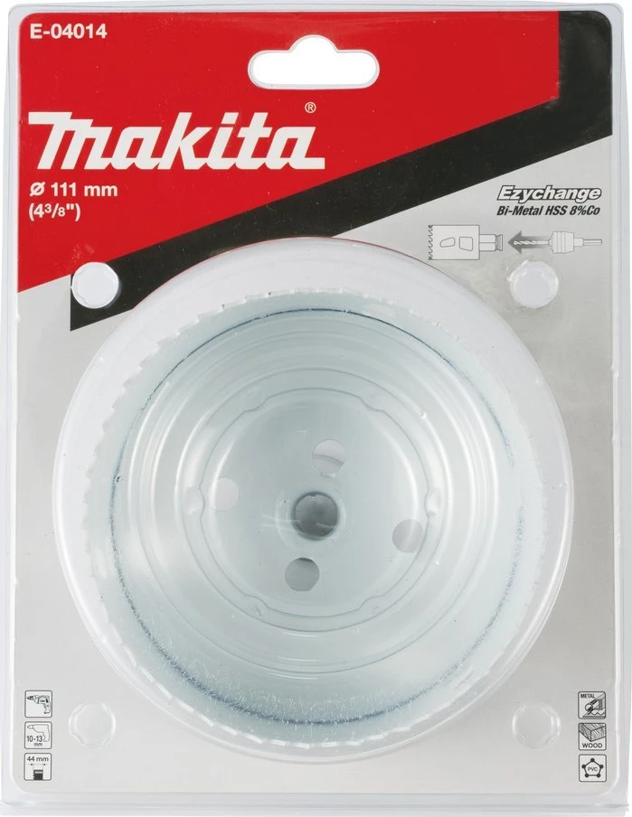 Makita EZYCHANGE Bi-Metal gręžimo karūna 111mm E-04014 BiM • 111 mm • Ezychange