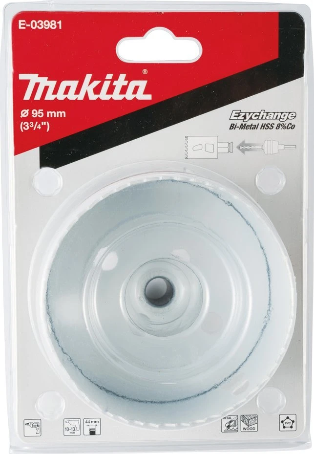 Makita EZYCHANGE Bi-Metal gręžimo karūna 95mm E-03981 BiM • 95 mm • Ezychange