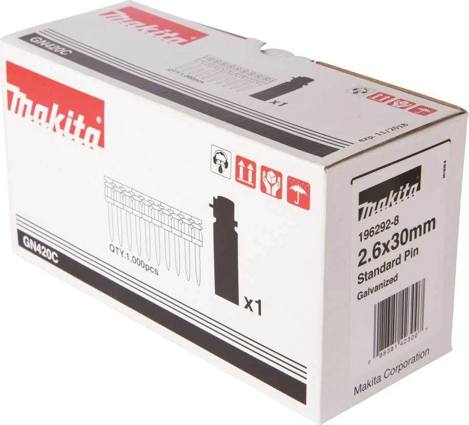 Makita STANDARD VINYS (BETONUI) 2,6X30 1000PCS + DUJŲ BALIONĖLIS 196292-8 STANDARD VINYS (BETONUI) 2,6X30 1000PCS + DUJŲ BALIONĖLIS