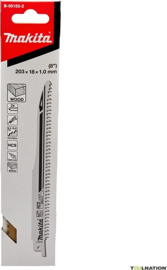 Makita SUPER EXPRESS Tiesinio pjūklo pjūkleliai HCS 203x1,0mm 6-10Tpi, 2Vnt. B-05153-2