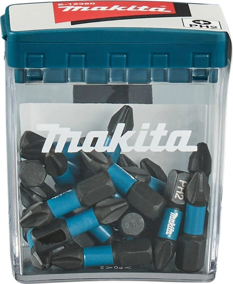 Makita Sukimo antgalis , PH2X25mm, 25vnt. IMPACT Juodas E-12360