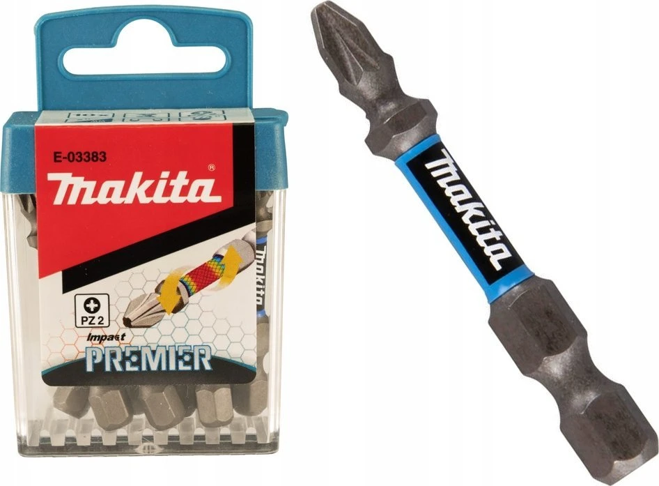 Makita Torsion sukimo antgalis (E-form), PZ2-50mm, 10vnt. Impact Premier E-03383 PZ2 • 50 mm • 1/4" • 10 vnt