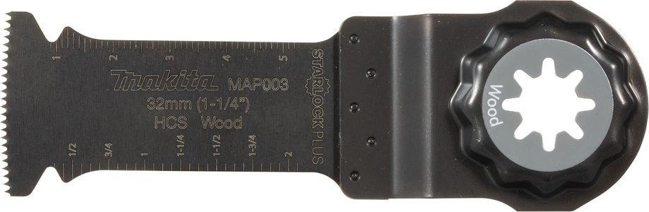 Makita Įgilinamieji pjovimo diskai 32mm B-66341 Starlock Plus • 18 TPI • HCS • MAP003 • medžiui