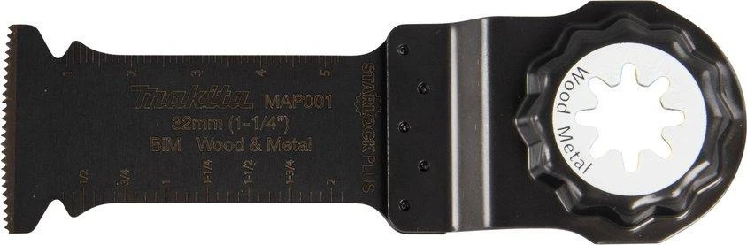 Makita Įgilinamieji pjovimo diskai 32mm B-66329 Starlock Plus • 20 TPI • BiM • MAP001 • medžiui, metalui