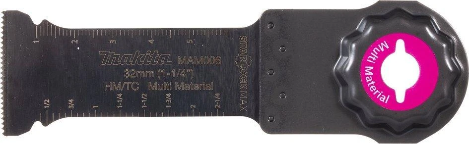 Makita Įgilinamieji pjovimo diskai 32mm B-66450 Starlock Max • 20 TPI • TC / HM • MAM006 • Įvairioms medžiagoms