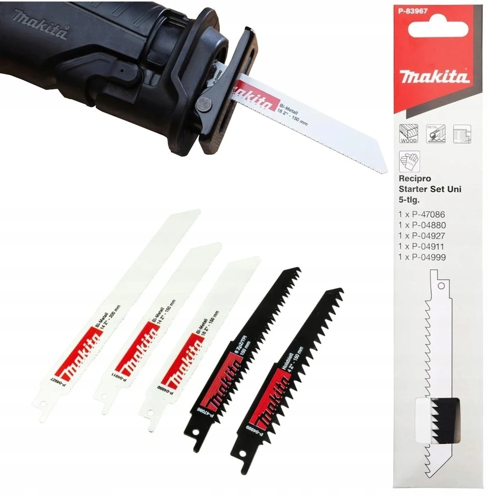 Makita P-83967 Recipro Starter Set Uni 5vnt.