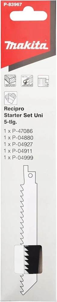 Makita P-83967 Recipro Starter Set Uni 5vnt.