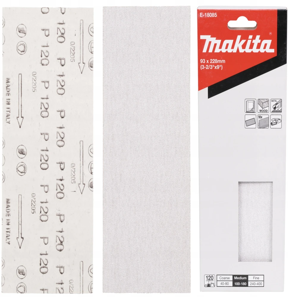 MAKITA PAPIER SZLIF. 228mm x 93mm P120 /10vnt.