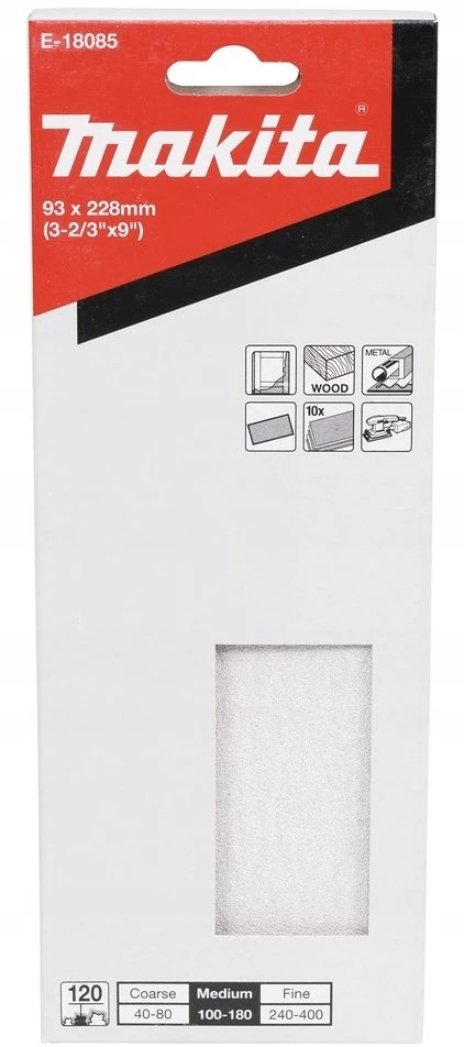 MAKITA PAPIER SZLIF. 228mm x 93mm P120 /10vnt.