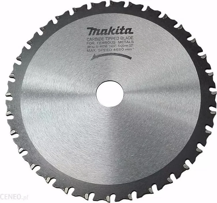 Makita T.C.T. pjūklas SPECIALIZED 150X1.5X20mm 0° T32 B-47036 T.C.T • 150 x20 mm • T32 • 0° • Metalui