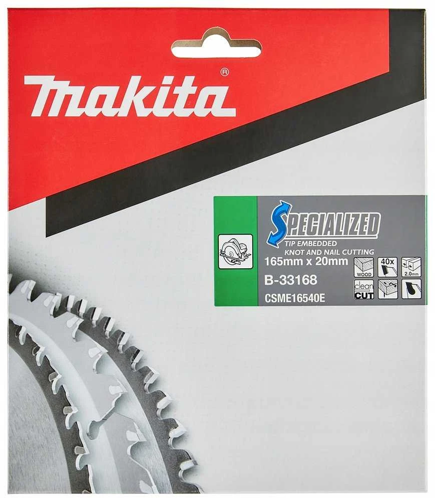 Makita diskinis pjūklas 165x20x40z Specializuota mediena (su vinimis ir mazgais)