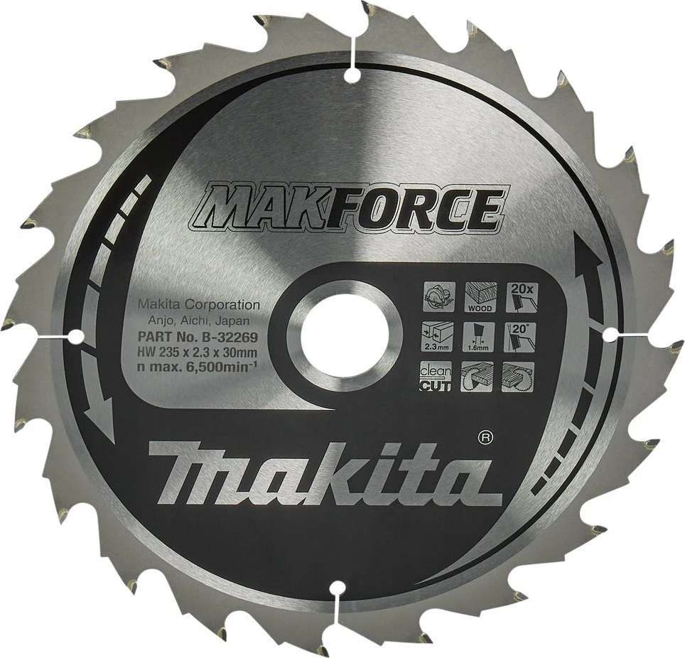 Makita MAKITA PIŁA TARCZOWA 235x30x20z MAKFORCE DREWNO