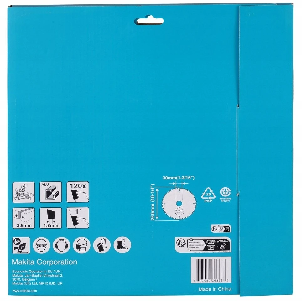 „Makita“ Makita Diskinis pjūklas 260x30 mm 120 dantų aliuminiui
