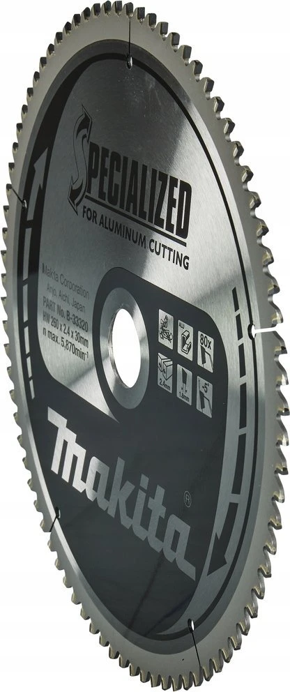 Pjovimo diskas Makita B-33320; 260x30 mm; Z80; -5°