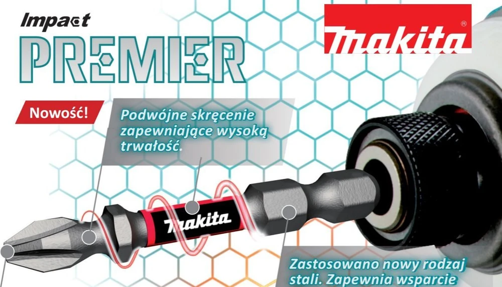 Makita Torsion sukimo antgalis Dbl-End, PH2-65mm, 2vnt. Impact Premier E-06286 PH2 - PH2 • 65 mm • Dbl-End • 1/4" • 2 vnt