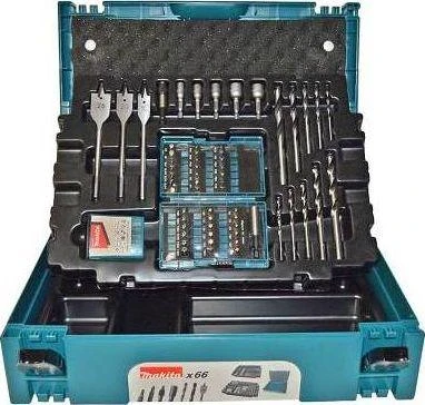 Makita sukimo antgalių ir grąžtų rinkinys 62 vnt. B-53908 MAKPAC lagamine