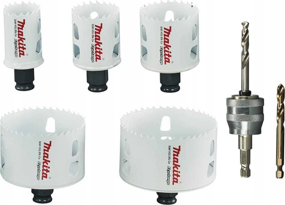 Grąžtas Makita Gręžimo karūnų rinkinys elektrikams EZYCHANGE, BIM, 7vnt E-15805