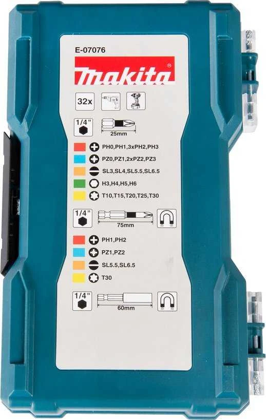 Makita E-07076 Sukimo antgalių komplektas 32 vnt.