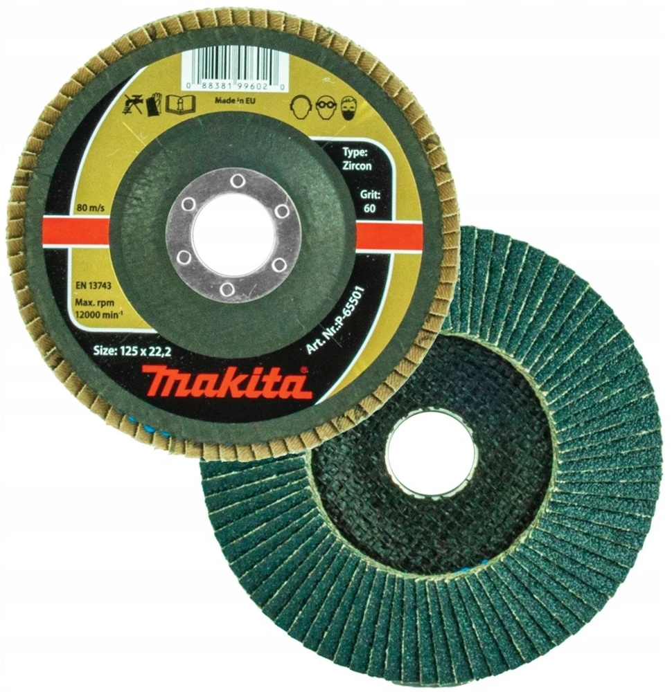 sklendės diskas, 125/22,23 mm, K60, ZIRKON, Makita [P-65501]