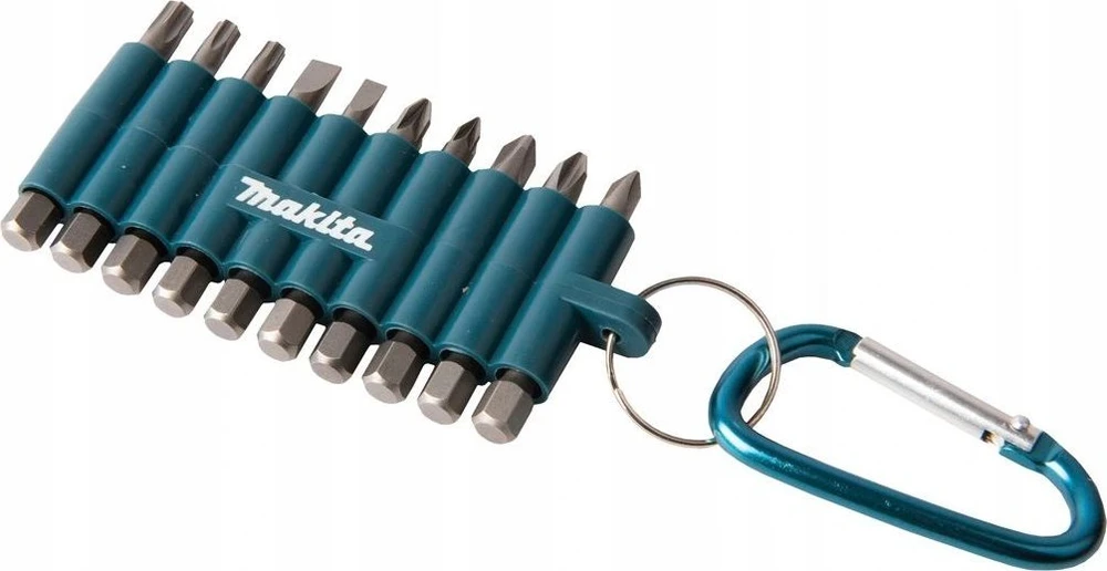 Makita Sukimo antgalių rinkinys D-65028 10 vnt.• su karabinu