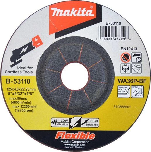 Makita Šlifavimo diskas 125X4 RST (INOX) B-53110
