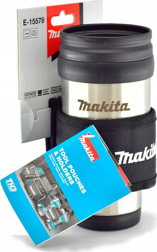 Makita Termosinis puodelis su laikikliu, skirtu kabinimui prie diržo. E-15578