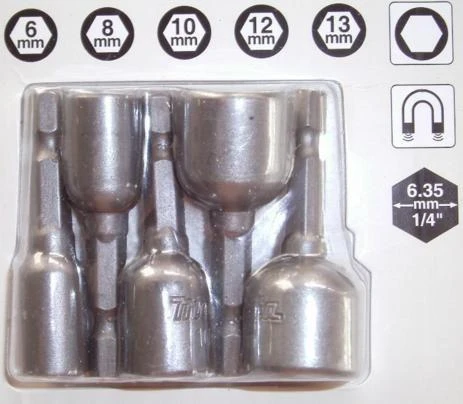 Makita Antgalis 1/4" (6,8,10,12,13) X50MM,( 5 vnt.) B-39154